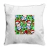 Christmas Cute Hippo Sitting Throw Pillow