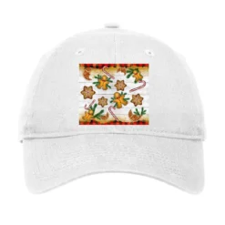 Christmas Gingerbread Cookies And Candy Cane Adjustable Cap
