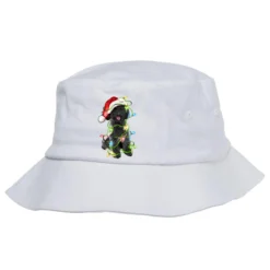 Christmas Black Poodles Dog Bucket Hat