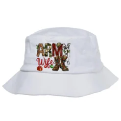 Christmas Army Wife Bucket Hat