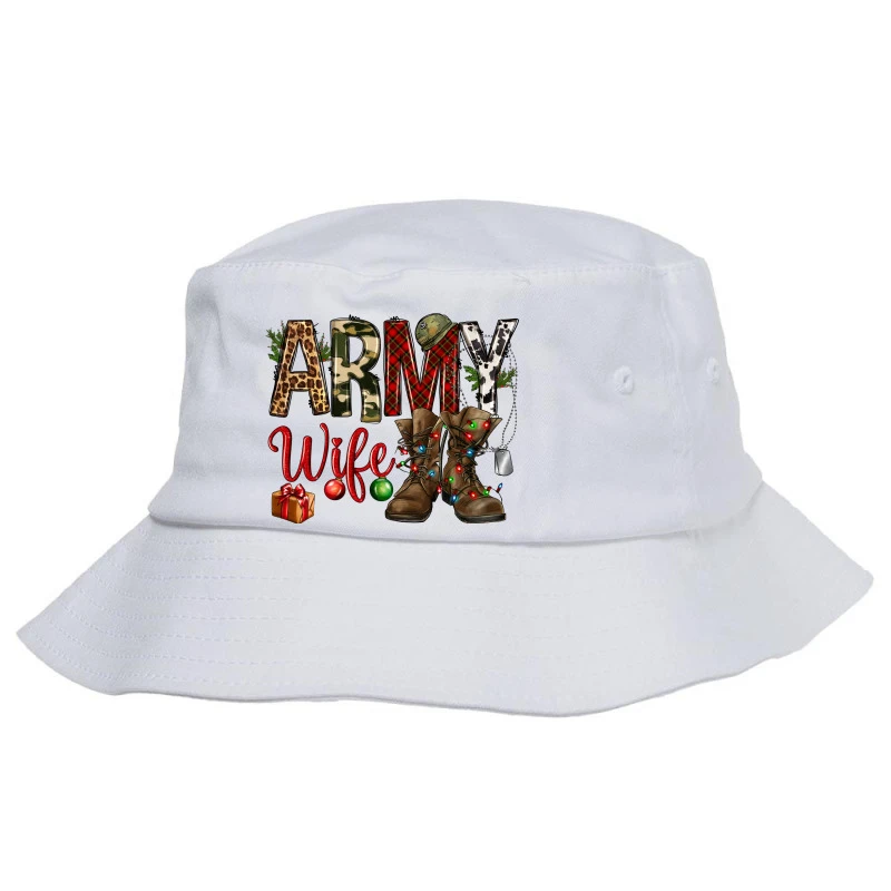 Christmas Army Wife Bucket Hat 1 Christmas Army Wife Bucket Hat