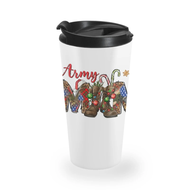 Christmas Army Mom Travel Mug 1 Christmas Army Mom Travel Mug