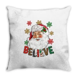 Believe Christmas Throw Pillow