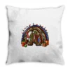 Army Christmas Rainbow Throw Pillow