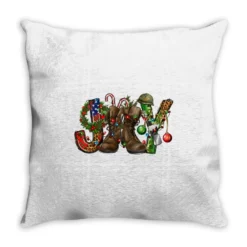 Army Christmas Joy Throw Pillow