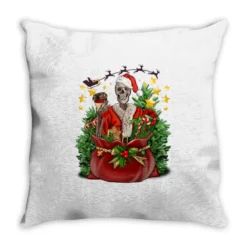 Santa Skeleton Christmas Throw Pillow