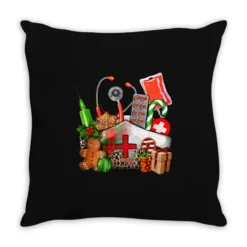 Nurse And Christmas Throw Pillow