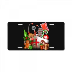 Nurse And Christmas License Plate