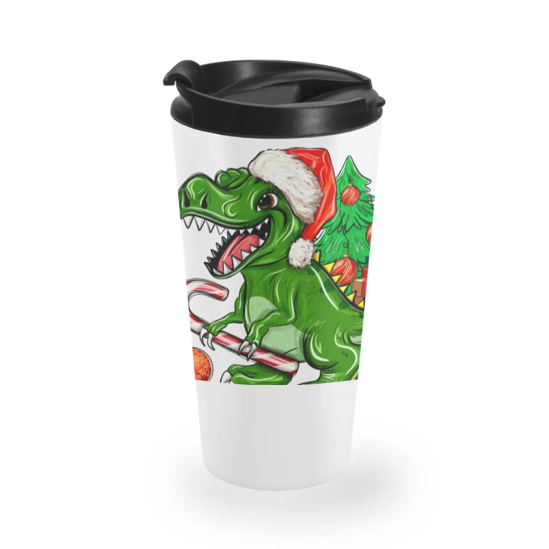 Rex-mas Christmas T-Rex Travel Mug 1 Rex-mas Christmas T-Rex Travel Mug