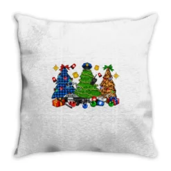 Police Christmas Trees Throw Pillow