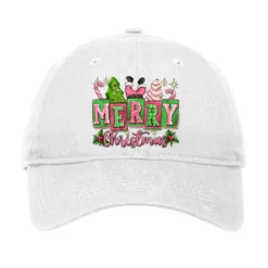 Pink Christmas Vibes Adjustable Cap