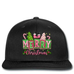 Pink Christmas Vibes Printed Hat