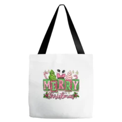 Pink Christmas Vibes Tote Bags