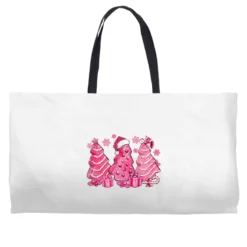 Pink Christmas Tree Cakes Weekender Totes