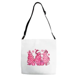 Pink Christmas Tree Cakes Adjustable Strap Totes