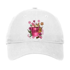 Pink Christmas Hot Chocolate Coffee Cup Adjustable Cap