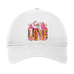 Pink Christmas Love Adjustable Cap