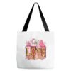 Pink Christmas Love Tote Bags