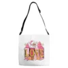 Pink Christmas Love Adjustable Strap Totes