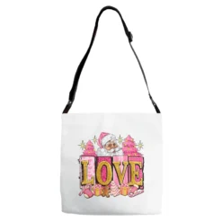 Pink Christmas Love Adjustable Strap Totes