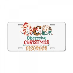 Ocd Obsessive Christmas Disorder Svg License Plate