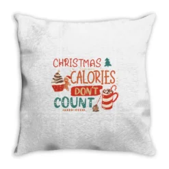 Christmas Calories Don't Count Svg Throw Pillow