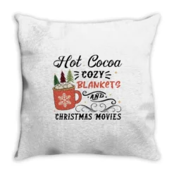 Hot Cocoa Cozy Blankets And Christmas Throw Pillow