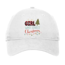 Just A Girl Who Loves Christmas Svg Adjustable Cap
