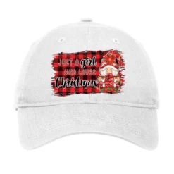 Just A Girl Who Loves Christmas Sublim Adjustable Cap