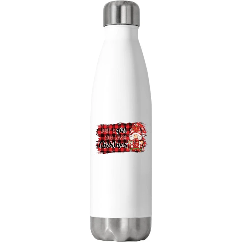 Just A Girl Who Loves Christmas Sublim Stainless Steel Water Bottle 1 Just A Girl Who Loves Christmas Sublim Stainless Steel Water Bottle
