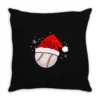 Christmas Baseball Seasons Greetings Throw Pillow