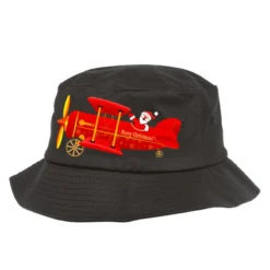 Santa Christmas Holiday Plane Kids Bucket Hat