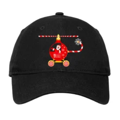 Santa Christmas Holiday Helicopter Adjustable Cap