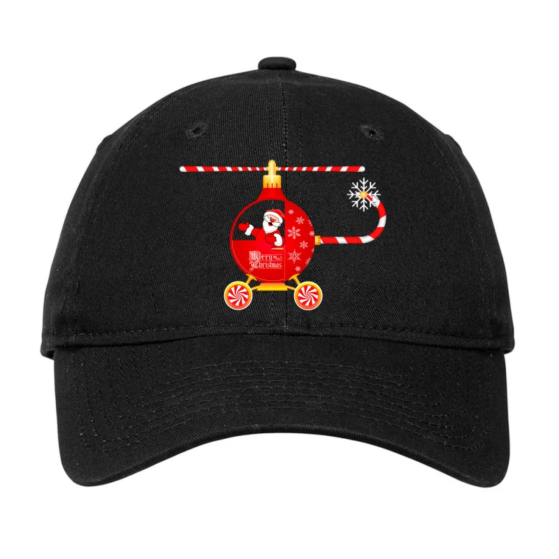 Santa Christmas Holiday Helicopter Adjustable Cap 1 Santa Christmas Holiday Helicopter Adjustable Cap