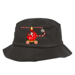 Santa Christmas Holiday Helicopter Bucket Hat