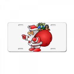 Santa Claus Christmas Gifts Bag License Plate