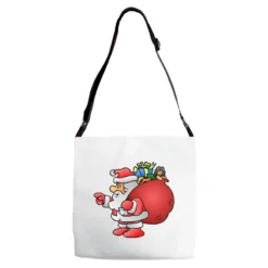 Santa Claus Christmas Gifts Bag Adjustable Strap Totes