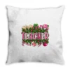 Pink Christmas Teacher Throw Pillow