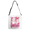 Pink Christmas Crew Snowman Adjustable Strap Totes