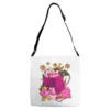 Pink Christmas Coffee Drink Adjustable Strap Totes