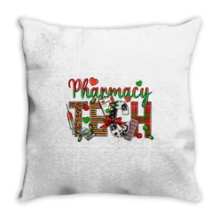 Pharmacy Tech Christmas Throw Pillow