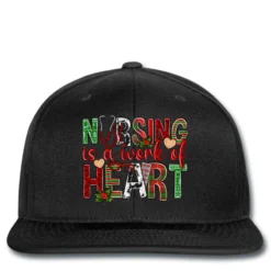 Nursing Is A Work Of Heart Christmas Printed Hat
