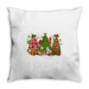 Nurse Christmas Trees Throw Pillow
