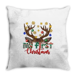 My First Christmas Throw Pillow