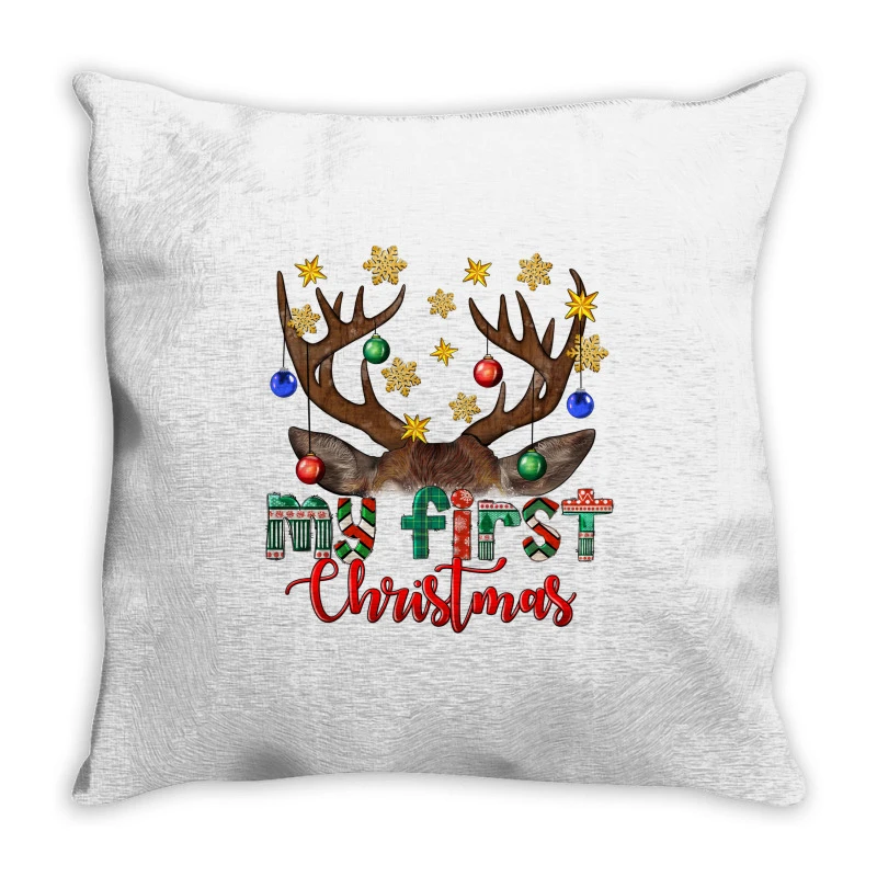 My First Christmas Throw Pillow 1 My First Christmas Throw Pillow
