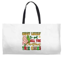 Most Likely To Eat All The Christmas Tree Cakes Weekender Totes