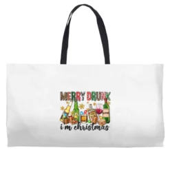 Merry Drunk I'm Christmas With Alcohol Weekender Totes