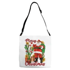 Merry Christmas With Santa Adjustable Strap Totes