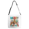 Merry Christmas Trees Farm Animals Adjustable Strap Totes