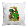 Merry Christmas T-Rex Throw Pillow